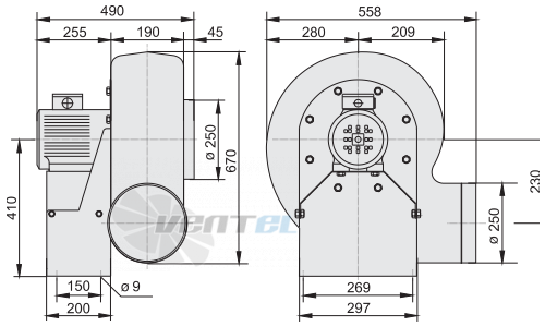 Rosenberg EPND 250-4 - описание, технические характеристики, графики